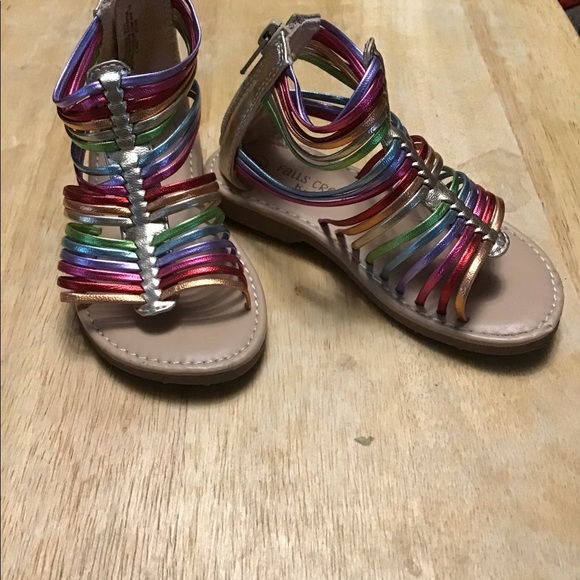 FALLS CREEK KIDS little girl’s EGTYPIAN STYLE sandals sz 8 - Picture 10 of 13